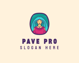 Cartoon Woman Avatar logo design