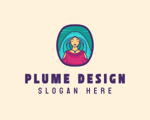 Cartoon Woman Avatar logo design