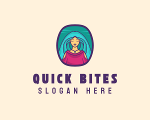 Cartoon Woman Avatar logo design