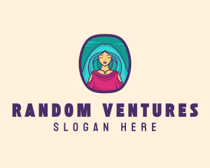 Cartoon Woman Avatar logo design