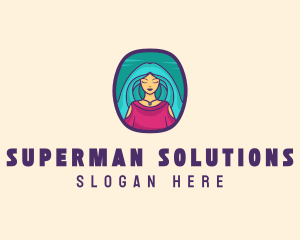 Cartoon Woman Avatar logo design