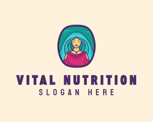 Cartoon Woman Avatar logo design