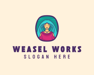 Cartoon Woman Avatar logo design