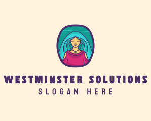 Cartoon Woman Avatar logo design