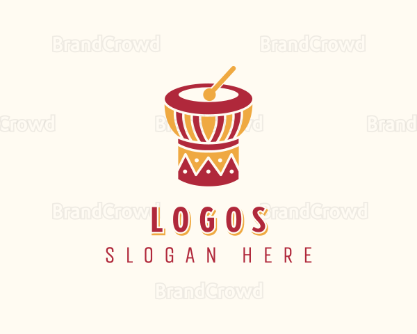 African Djembe Drum Logo