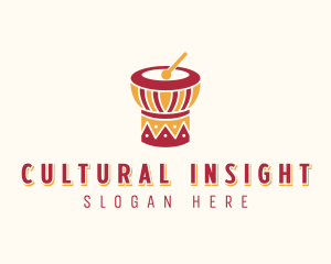 African Djembe Drum logo design