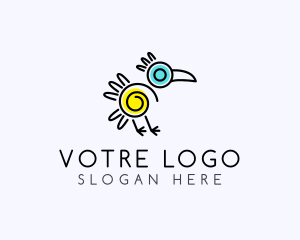 Native - Minimalist Aztec Bird logo design