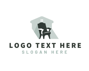 Lounge - Interior Design Furniture Chair logo design