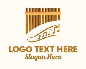 Half Note - Bamboo Pan Flute logo design