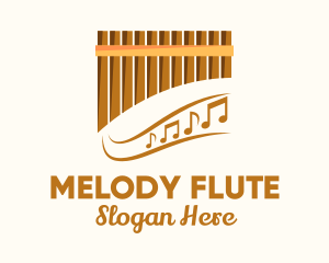 Flute - Bamboo Pan Flute logo design