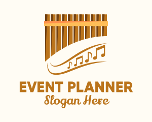 Musical Instrument - Bamboo Pan Flute logo design