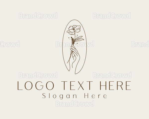 Natural Flower Hand Logo