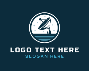 Network - Telecommunication Satellite Network logo design