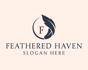 Feather Pen Author logo design