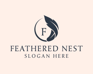 Feather Pen Author logo design