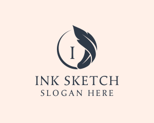 Feather Pen Author logo design