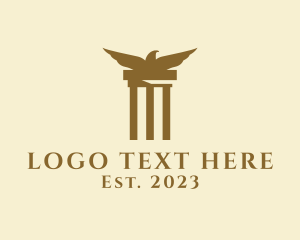 College - Eagle Pillar Business logo design