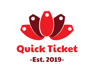 Ticket - Lotus Price Tag logo design