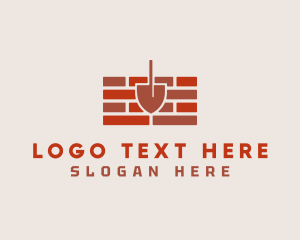 Handyman - Shovel Brick Renovation logo design