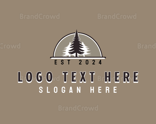 Pine Tree Landscaping Garden Logo