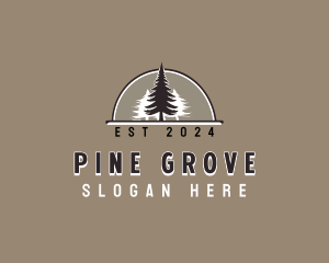 Pine Tree Landscaping Garden logo design