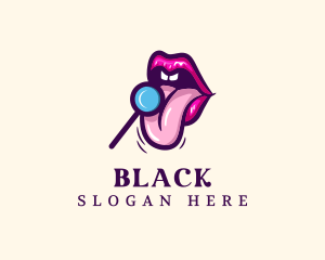 Erotic - Sweet Lollipop Lips logo design