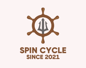 Wheel - Trident Ship Wheel logo design