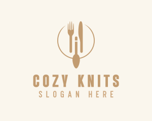 Green Minimalistic Utensils logo design