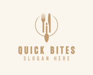 Green Minimalistic Utensils logo design