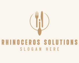 Green Minimalistic Utensils logo design