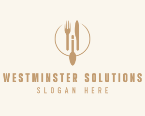 Green Minimalistic Utensils logo design