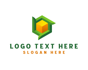 Geometric - 3D Creative Box logo design