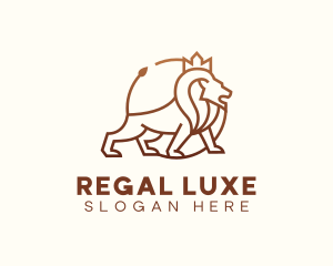 Regal Lion Crown logo design