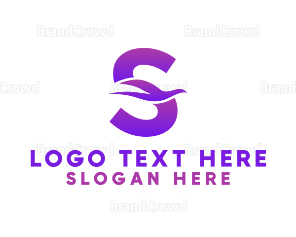 Purple Gradient S Dove Logo