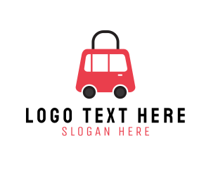 Shopping Delivery - Vehicle Shopping Bag logo design