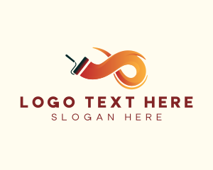 Handyman - Paint Roller Renovation logo design