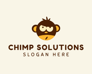 Wild Monkey Cartoon logo design