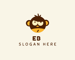 Zoo - Wild Monkey Cartoon logo design