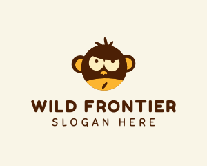 Wild Monkey Cartoon logo design