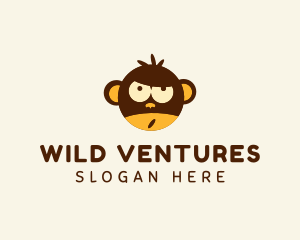Wild - Wild Monkey Cartoon logo design