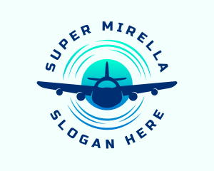 Round - Airplane Travel Transportation logo design