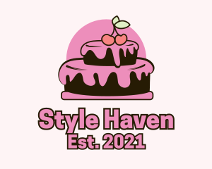 Cake Decoration - Cherry Layer Cake logo design