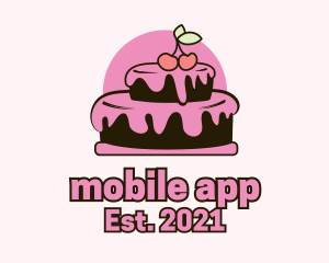 Cake Decorator - Cherry Layer Cake logo design