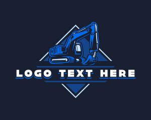 Demolition - Excavator Machinery Backhoe logo design