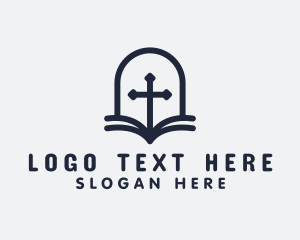 Holy - Biblical Christian Cross logo design