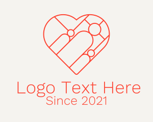 Social Worker - Family Care Heart logo design
