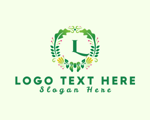 Fern - Fern Flower Wreath logo design