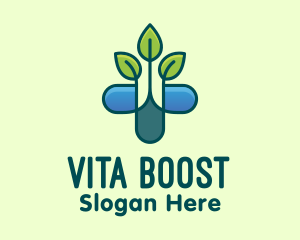 Vitamin - Herbal Medicinal Plant logo design