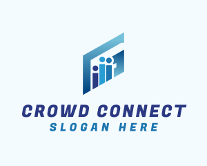Crowd - People Trio Letter G logo design
