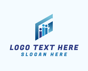 Recruitment - People Trio Letter G logo design